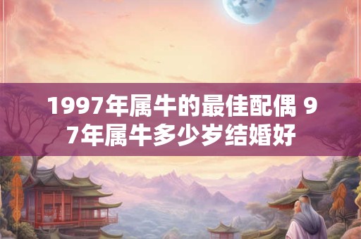 1997年属牛的最佳配偶 97年属牛多少岁结婚好