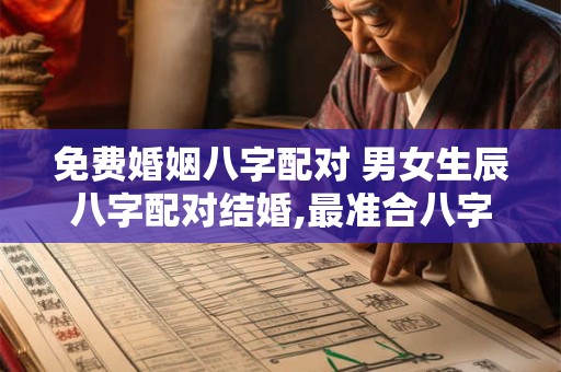 免费婚姻八字配对 男女生辰八字配对结婚,最准合八字婚姻免费