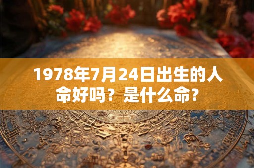 1978年7月24日出生的人命好吗？是什么命？