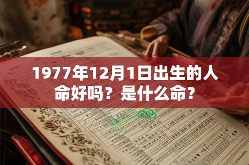 1977年12月1日出生的人命好吗？是什么命？