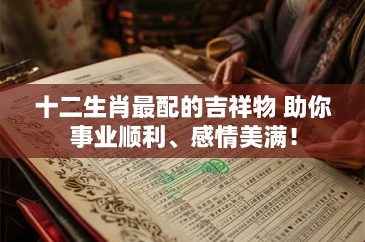 十二生肖最配的吉祥物 助你事业顺利、感情美满！