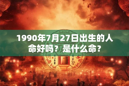 1990年7月27日出生的人命好吗？是什么命？