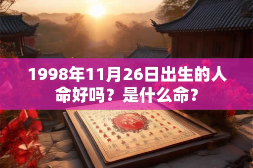 1998年11月26日出生的人命好吗？是什么命？