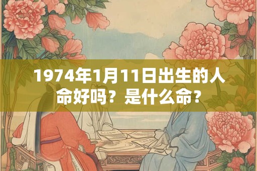 1974年1月11日出生的人命好吗？是什么命？