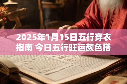 2025年1月15日五行穿衣指南 今日五行旺运颜色搭配！
