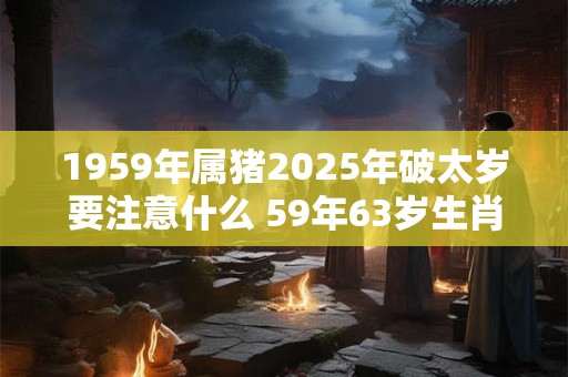 1959年属猪2025年破太岁要注意什么 59年63岁生肖猪逢虎年运势如何
