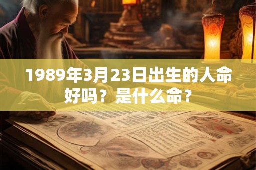 1989年3月23日出生的人命好吗？是什么命？