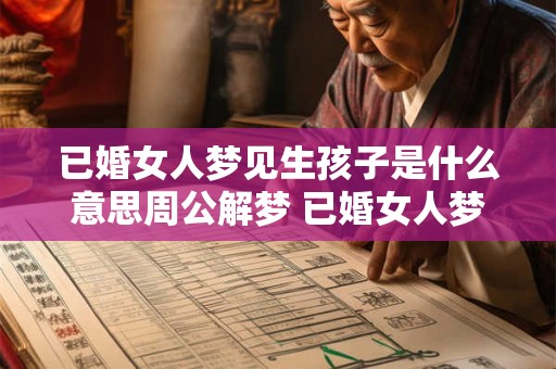 已婚女人梦见生孩子是什么意思周公解梦 已婚女人梦见生孩子是什么意思
