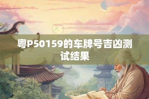 粤P50159的车牌号吉凶测试结果