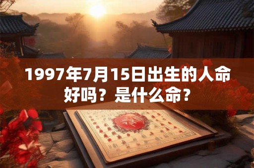 1997年7月15日出生的人命好吗？是什么命？