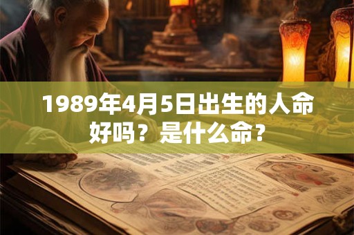 1989年4月5日出生的人命好吗？是什么命？