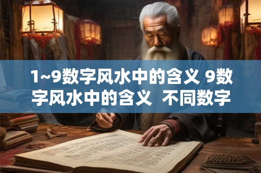 1~9数字风水中的含义 9数字风水中的含义  不同数字代表不同意思