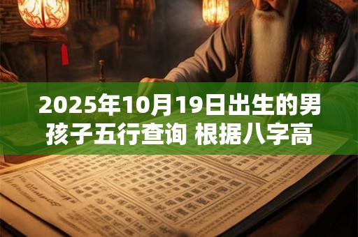 2025年10月19日出生的男孩子五行查询 根据八字高分起名