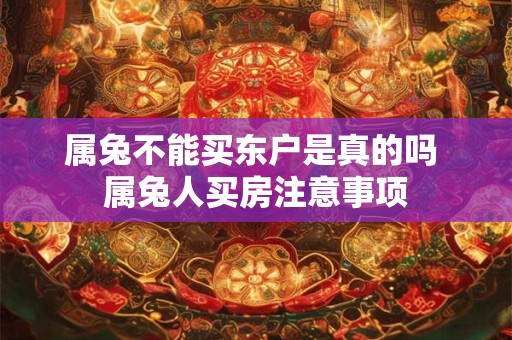 属兔不能买东户是真的吗 属兔人买房注意事项