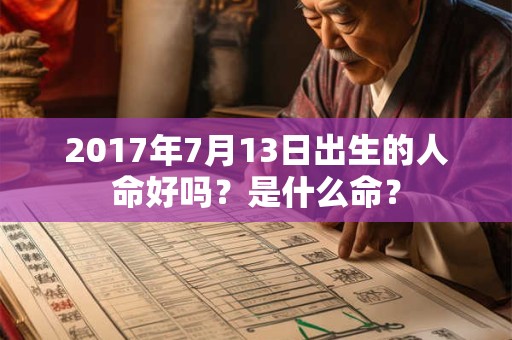 2017年7月13日出生的人命好吗？是什么命？