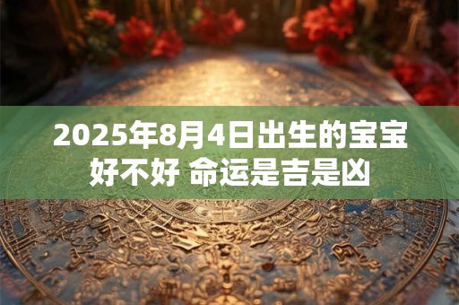 2025年8月4日出生的宝宝好不好 命运是吉是凶