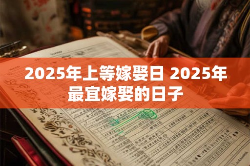 2025年上等嫁娶日 2025年最宜嫁娶的日子