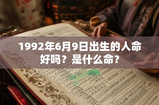 1992年6月9日出生的人命好吗？是什么命？