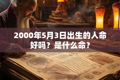 2000年5月3日出生的人命好吗？是什么命？