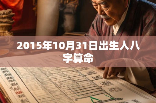 2015年10月31日出生人八字算命
