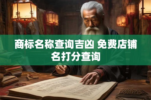 商标名称查询吉凶 免费店铺名打分查询