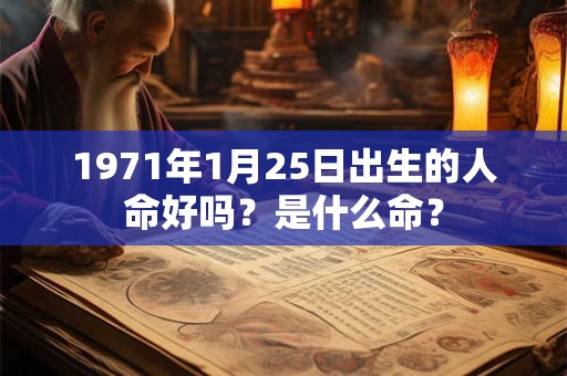 1971年1月25日出生的人命好吗？是什么命？