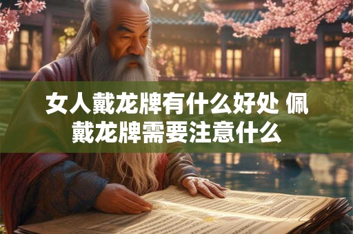 女人戴龙牌有什么好处 佩戴龙牌需要注意什么