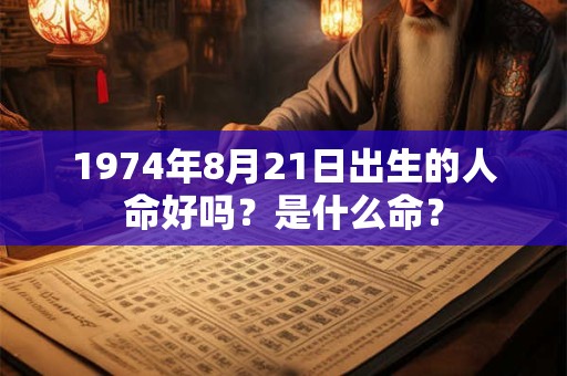 1974年8月21日出生的人命好吗？是什么命？