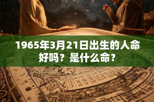 1965年3月21日出生的人命好吗？是什么命？