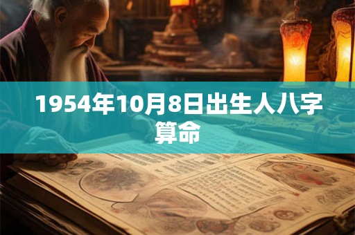 1954年10月8日出生人八字算命