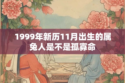 1999年新历11月出生的属兔人是不是孤寡命