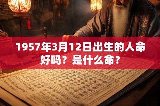1957年3月12日出生的人命好吗?是什么命? 1957年3月12日出生的人命好吗?是什么命?