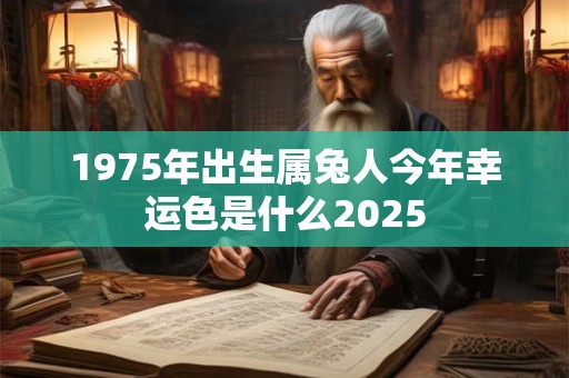 详细阅读:1975年出生属兔人今年幸运色是什么2025 1975年出生属兔人今年幸运色是什么2025