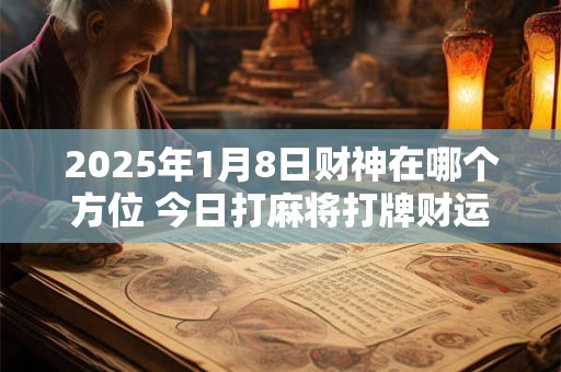 2025年1月8日财神在哪个方位 今日打麻将打牌财运方位！