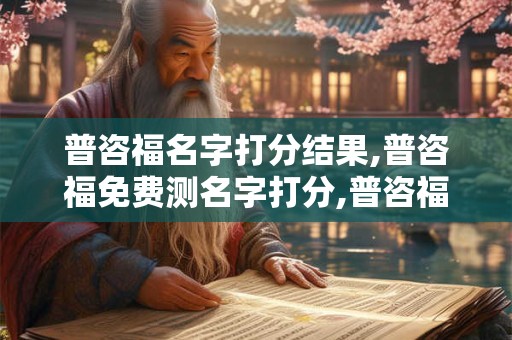 普咨福名字打分结果,普咨福免费测名字打分,普咨福周易免费测名字打分
