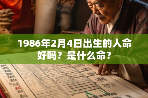 1986年2月4日出生的人命好吗？是什么命？