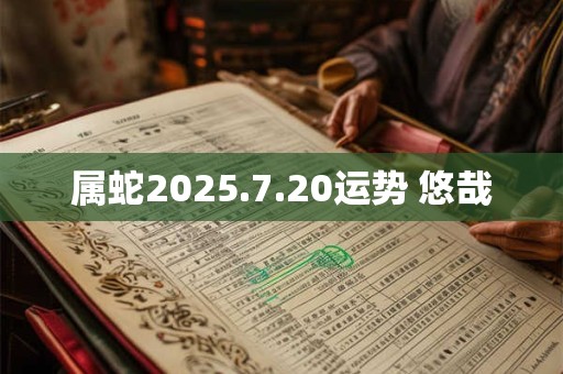 属蛇2025.7.20运势 悠哉