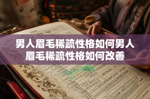 男人眉毛稀疏性格如何男人眉毛稀疏性格如何改善