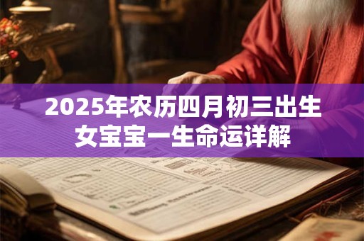 2025年农历四月初三出生女宝宝一生命运详解