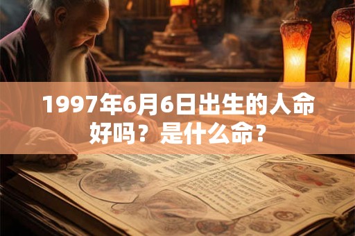 详细阅读:1997年6月6日出生的人命好吗?是什么命? 1997年6月6日出生的人命好吗?是什么命?