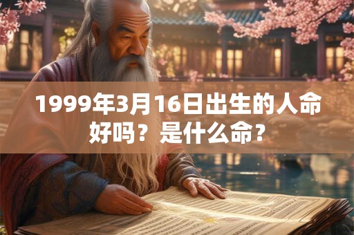 1999年3月16日出生的人命好吗？是什么命？