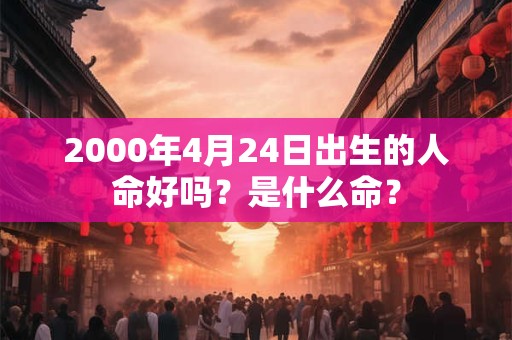 2000年4月24日出生的人命好吗？是什么命？