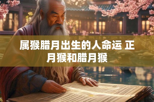 属猴腊月出生的人命运 正月猴和腊月猴