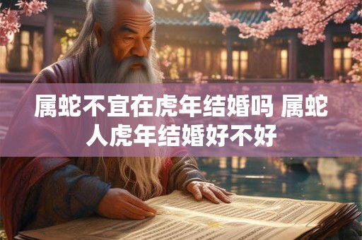 属蛇不宜在虎年结婚吗 属蛇人虎年结婚好不好