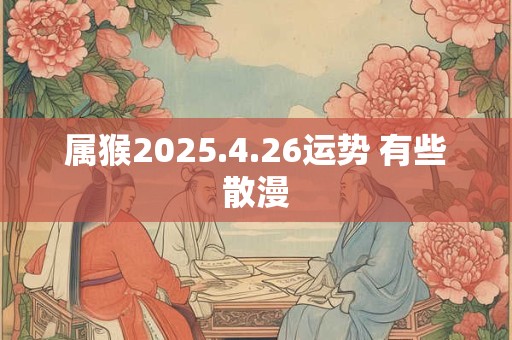 详细阅读:属猴2025.4.26运势 有些散漫 属猴2025.4.26运势 有些散漫