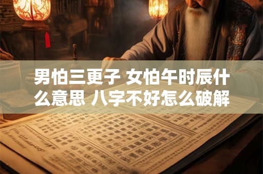 男怕三更子 女怕午时辰什么意思 八字不好怎么破解