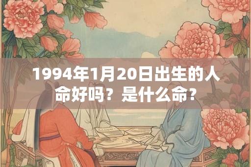 1994年1月20日出生的人命好吗？是什么命？
