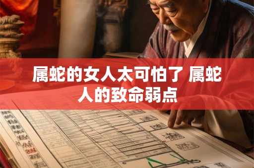 属蛇的女人太可怕了 属蛇人的致命弱点
