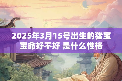 2025年3月15号出生的猪宝宝命好不好 是什么性格