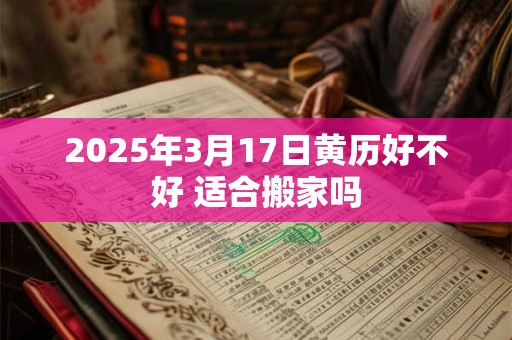 2025年3月17日黄历好不好 适合搬家吗